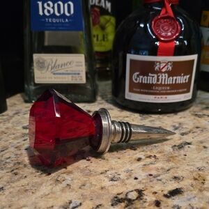 Red Crystal Wine Bottle Stopper